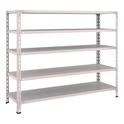 トラスコ TRUSCO スチールラック 軽量棚開放型 W1500×D450×H1200 5段 ネオグレー 45X-15 503-8634 (商品コード：169041)