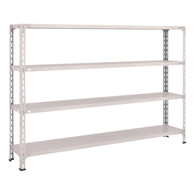 トラスコ TRUSCO スチールラック 軽量棚開放型 W1800×D300×H1200 4段 ネオグレー 46V-14 502-4897 (商品コード：169044)