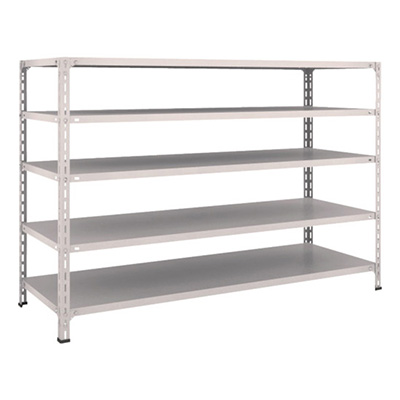 トラスコ TRUSCO スチールラック 軽量棚開放型 W1800×D600×H1200 5段 ネオグレー 46W-15 502-4943 (商品コード：169049)