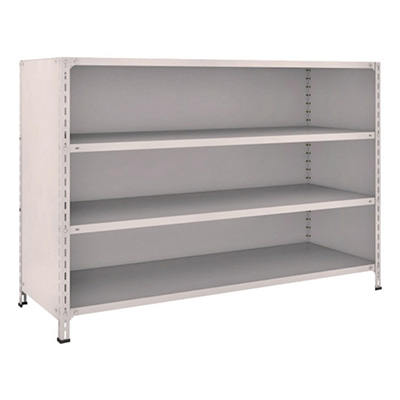 トラスコ TRUSCO スチールラック 軽量棚背板・側板付 W1800×D600×1200 4段 ネオグレー 46W-24 502-4463 (商品コード：169050)