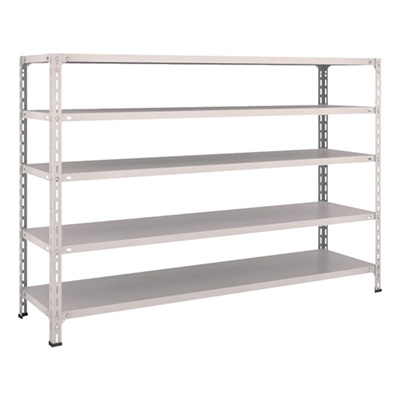 トラスコ TRUSCO スチールラック 軽量棚開放型 W1800×D450×H1200 5段 ネオグレー 46X-15 502-4927 (商品コード：169053)