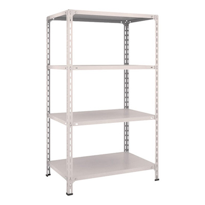 トラスコ TRUSCO スチールラック 軽量棚開放型 W875×D600×H1500 4段 ネオグレー 53W-14 503-8707 (商品コード：169058)