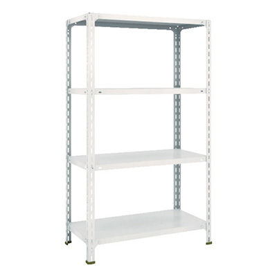 トラスコ TRUSCO スチールラック 軽量棚開放型 W875×D450×H1500 4段 ネオグレー 53X-14 503-8685 (商品コード：169061)