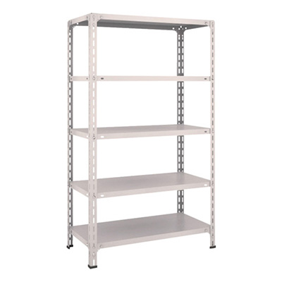 トラスコ TRUSCO スチールラック 軽量棚開放型 W875×D450×H1500 5段 ネオグレー 53X-15 503-8693 (商品コード：169062)