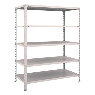 トラスコ TRUSCO スチールラック 軽量棚開放型 W1200×D600×H1500 5段 ネオグレー 54W-15 502-4587 (商品コード：169068)