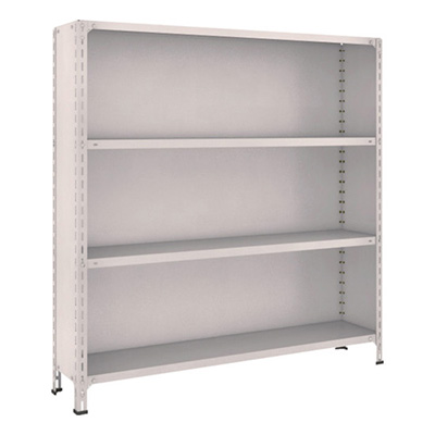 トラスコ TRUSCO スチールラック 軽量棚背板・側板付 W1500×D300×1500 4段 ネオグレー 55V-24 503-9185 (商品コード：169075)