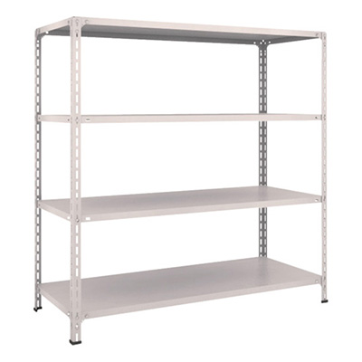 トラスコ TRUSCO スチールラック 軽量棚開放型 W1500×D600×H1500 4段 ネオグレー 55W-14 503-8766 (商品コード：169076)