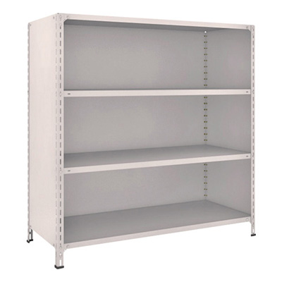 トラスコ TRUSCO スチールラック 軽量棚背板・側板付 W1500×D600×1500 4段 ネオグレー 55W-24 503-9223 (商品コード：169078)