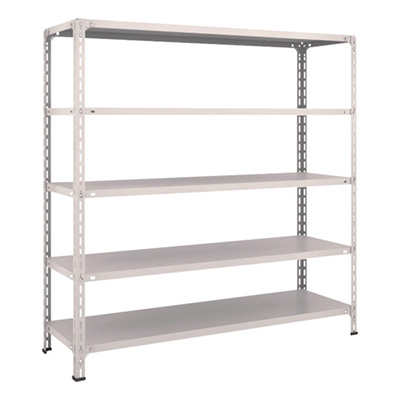 トラスコ TRUSCO スチールラック 軽量棚開放型 W1500×D450×H1500 5段 ネオグレー 55X-15 503-8758 (商品コード：169080)