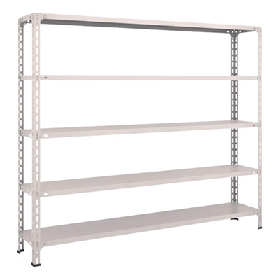 トラスコ TRUSCO スチールラック 軽量棚開放型 W1800×D300×H1500 5段 ネオグレー 56V-15 502-4609 (商品コード：169083)