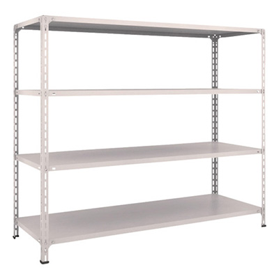 トラスコ TRUSCO スチールラック 軽量棚開放型 W1800×D600×H1500 4段 ネオグレー 56W-14 502-4633 (商品コード：169085)