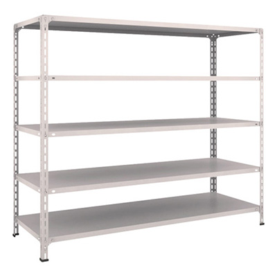 トラスコ TRUSCO スチールラック 軽量棚開放型 W1800×D600×H1500 5段 ネオグレー 56W-15 502-4641 (商品コード：169086)