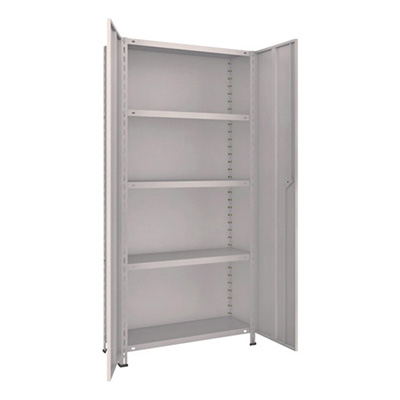 トラスコ TRUSCO スチールラック 軽量棚両開扉付 875×300×H1800 天地5段 ネオグレー 63V-T25 504-2950 (商品コード：169107)