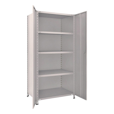 トラスコ TRUSCO スチールラック 軽量棚両開扉付 875×600×H1800 天地5段 ネオグレー 63W-T25 504-3018 (商品コード：169115)