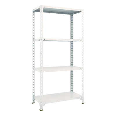 トラスコ TRUSCO スチールラック 軽量棚開放型 W875×D450×H1800 4段 ネオグレー 63X-14 503-8804 (商品コード：169117)