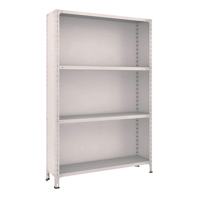 トラスコ TRUSCO スチールラック 軽量棚背板・側板付 W1200×D300×1800 4段 ネオグレー 64V-24 502-2941 (商品コード：169133)