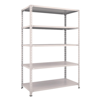 トラスコ TRUSCO スチールラック 軽量棚開放型 W1200×D600×H1800 5段 ネオグレー 64W-15 502-4706 (商品コード：169135)