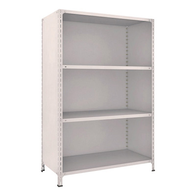 トラスコ TRUSCO スチールラック 軽量棚背板・側板付 W1200×D600×1800 4段 ネオグレー 64W-24 502-2983 (商品コード：169136)