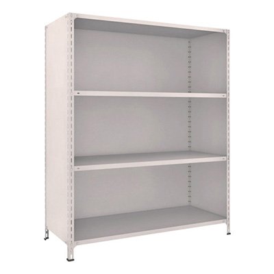 トラスコ TRUSCO スチールラック 軽量棚背板・側板付 W1500×D600×1800 4段 ネオグレー 65W-24 503-9347 (商品コード：169145)