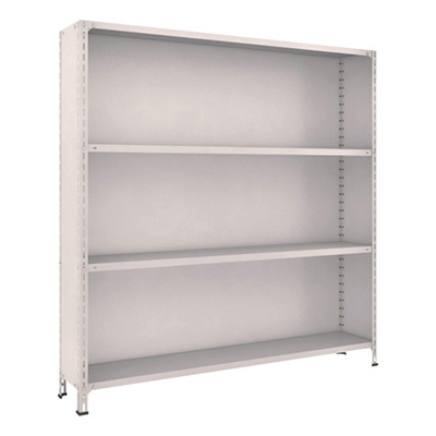 トラスコ TRUSCO スチールラック 軽量棚背板・側板付 W1800×D300×1800 4段 ネオグレー 66V-24 502-3106 (商品コード：169151)