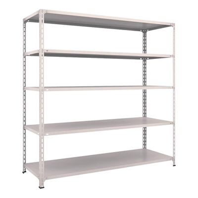 トラスコ TRUSCO スチールラック 軽量棚開放型 W1800×D600×H1800 5段 ネオグレー 66W-15 502-4889 (商品コード：169153)