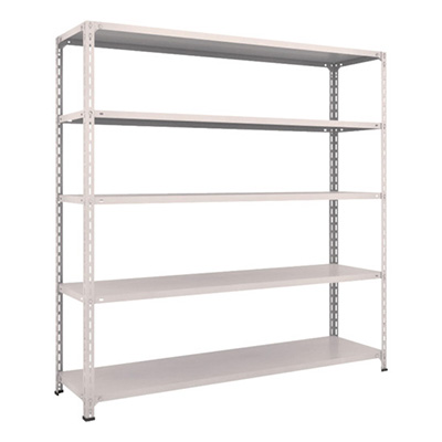 トラスコ TRUSCO スチールラック 軽量棚開放型 W1800×D450×H1800 5段 ネオグレー 66X-15 502-4862 (商品コード：169156)