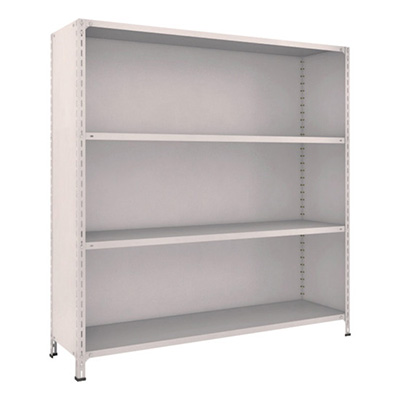 トラスコ TRUSCO スチールラック 軽量棚背板・側板付 W1800×D450×1800 4段 ネオグレー 66X-24 502-3122 (商品コード：169157)