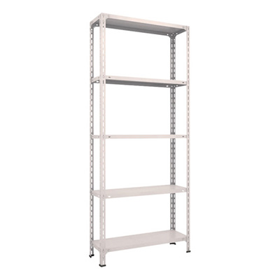 トラスコ TRUSCO スチールラック 軽量棚開放型 W875×D300×H2100 5段 ネオグレー 73V-15 503-8901 (商品コード：169159)