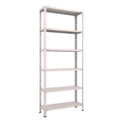 トラスコ TRUSCO スチールラック 軽量棚開放型 W875×D300×H2100 6段 ネオグレー 73V-16 502-5028 (商品コード：169160)