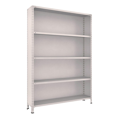 トラスコ TRUSCO スチールラック 軽量棚背板・側板付 W1500×D300×2100 5段 ネオグレー 75V-25 503-9428 (商品コード：169185)