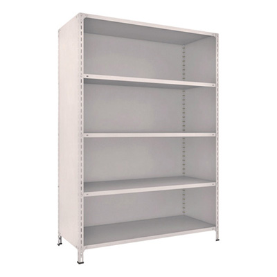 トラスコ TRUSCO スチールラック 軽量棚背板・側板付 W1500×D600×2100 5段 ネオグレー 75W-25 503-9461 (商品コード：169189)