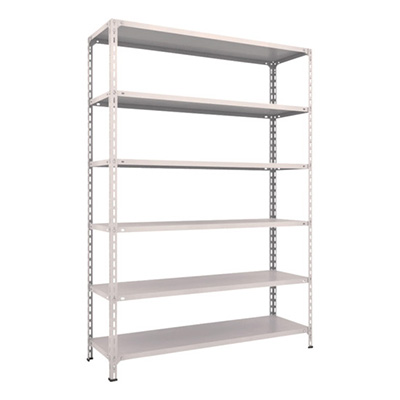 トラスコ TRUSCO スチールラック 軽量棚開放型 W1500×D450×H2100 6段 ネオグレー 75X-16 503-8979 (商品コード：169192)