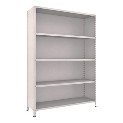 トラスコ TRUSCO スチールラック 軽量棚背板・側板付 W1500×D450×2100 5段 ネオグレー 75X-25 503-9444 (商品コード：169193)