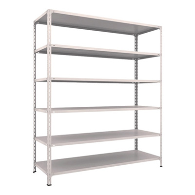 トラスコ TRUSCO スチールラック 軽量棚開放型 W1800×D600×H2100 6段 ネオグレー 76W-16 502-5184 (商品コード：169200)