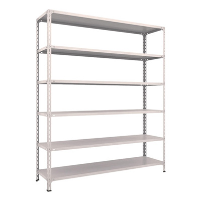 トラスコ TRUSCO スチールラック 軽量棚開放型 W1800×D450×H2100 6段 ネオグレー 76X-16 502-5168 (商品コード：169204)