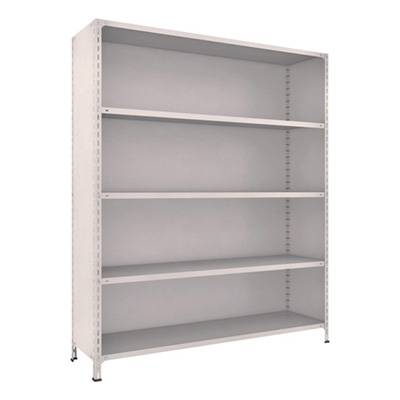 トラスコ TRUSCO スチールラック 軽量棚背板・側板付 W1800×D450×2100 5段 ネオグレー 76X-25 502-3343 (商品コード：169205)