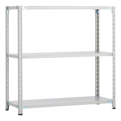 トラスコ TRUSCO CB型セミボルトレス軽量棚 900×300×H1200 3段 WG色 CB-4333-WG 254-5610 (商品コード：169273)