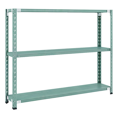 トラスコ TRUSCO CB型セミボルトレス軽量棚 1500×300×H1200 3段 グリーン CB-4533-GN 115-4999