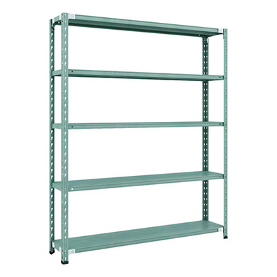 トラスコ TRUSCO CB型セミボルトレス軽量棚 1500×300×H1800 5段 グリーン CB-6535-GN 115-5179