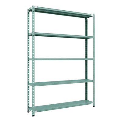 トラスコ TRUSCO CB型セミボルトレス軽量棚 1500×300×H21005段 グリーン CB-7535-GN 115-5217