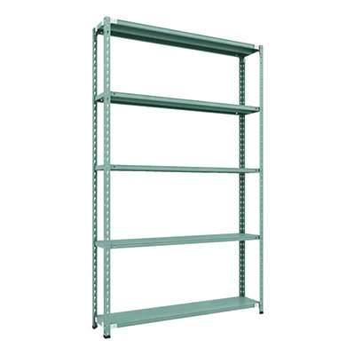 トラスコ TRUSCO CB型セミボルトレス軽量棚 1500×300×H2400 5段 グリーン CB-8535-GN 115-5247