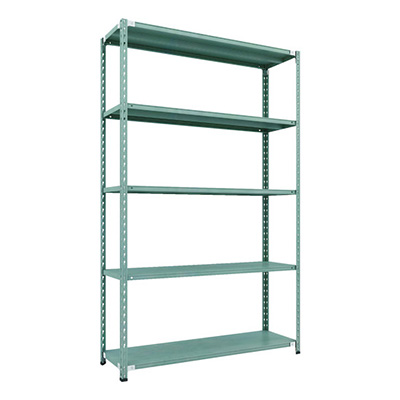トラスコ TRUSCO CB型セミボルトレス軽量棚 1500×450×H2400 5段 グリーン CB-8545-GN 115-5249
