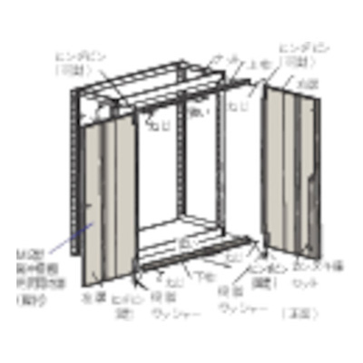 トラスコ TRUSCO M2型棚用両開き扉 W1800×H1800 ネオグレー DM2-66DX 461-3708 (商品コード：169537)