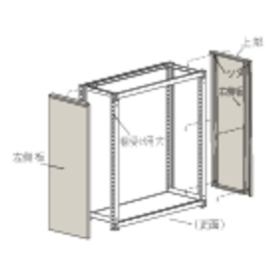 トラスコ TRUSCO M3・M5型棚用はめ込み式側板 450×H1800 ネオグレー GMM-65 432-2584 (商品コード：169551)