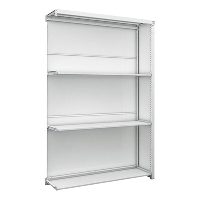 トラスコ TRUSCO スチールラック 背板側板付 H1900×W1250×D325 4段 連結型 K1-6434SGB 206-4956 (商品コード：169576)