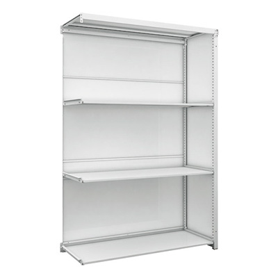 トラスコ TRUSCO スチールラック 背板側板付 H1900×W1250×D475 4段 連結型 K1-6444SGB 206-4957 (商品コード：169600)