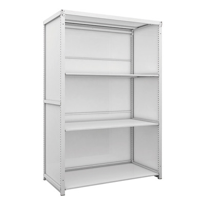 トラスコ TRUSCO スチールラック 背板・側板付 H1900×W1250×D625 4段 K1-6464SG 206-4952 (商品コード：169623)