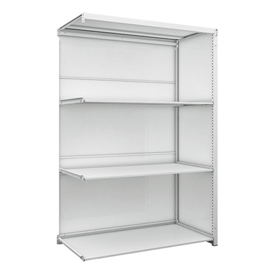 トラスコ TRUSCO スチールラック 背板側板付 H1900×W1250×D625 4段 連結型 K1-6464SGB 206-4958 (商品コード：169624)