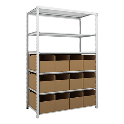 トラスコ TRUSCO スチールラック H1900×W1250×D625 6段 ビン12個付 K1-6466B12 206-5060 (商品コード：169629)