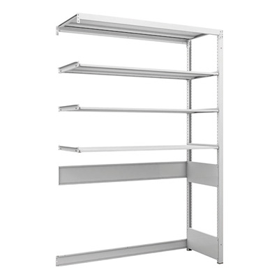 トラスコ TRUSCO スチールラック 下段開放型 H1900×W1250×D475 4段 連結型 K1-U6444B 206-4782 (商品コード：169670)